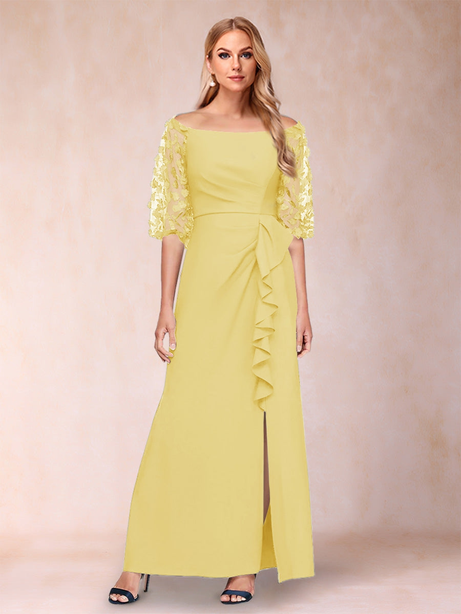 Jolene Yellow front view wedding guest dress