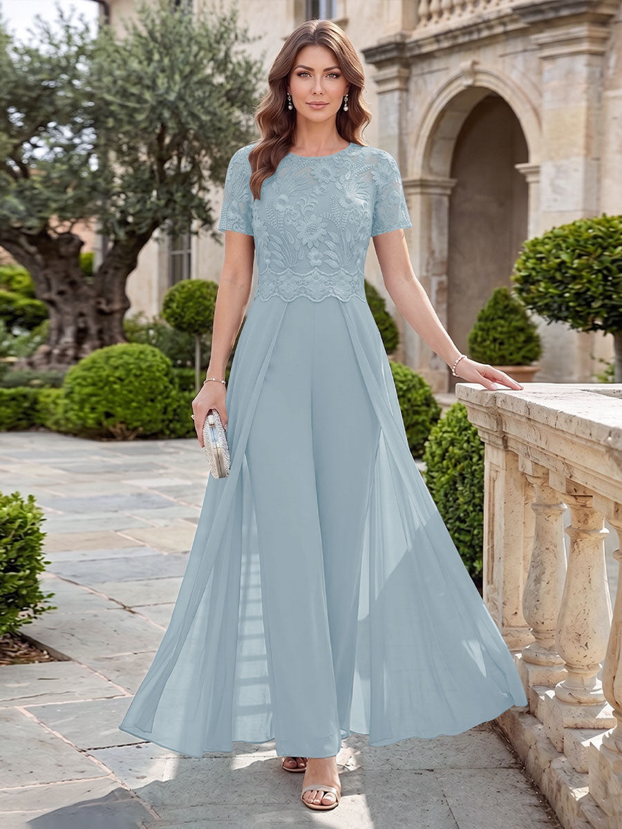 Bernadette Rose Lavender front view mother of the bride dress