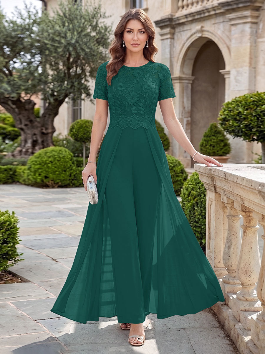 Bernadette Rose Peacock front view mother of the bride dress