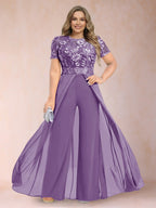 Erica June Wisteria back view mother of the bride dress