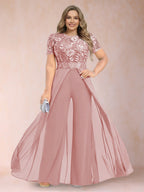 Erica June Dusty Rose back view mother of the bride dress