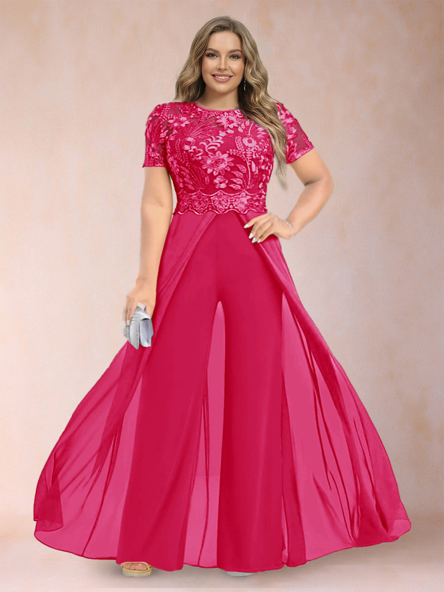 Erica June Fuchsia back view mother of the bride dress