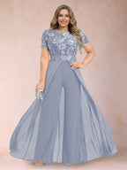 Erica June Lavender front view mother of the bride dress