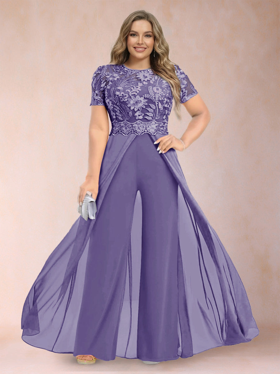 Erica June Lilac front view mother of the bride dress
