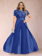 Erica June Royal Blue back view mother of the bride dress