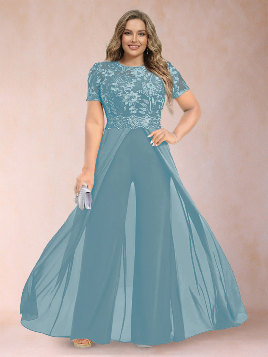 Erica June Sky Blue back view mother of the bride dress