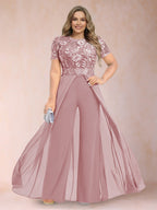 Erica June Mauve front view mother of the bride dress