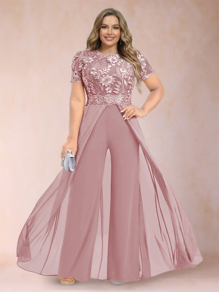 Erica June Mauve front view mother of the bride dress