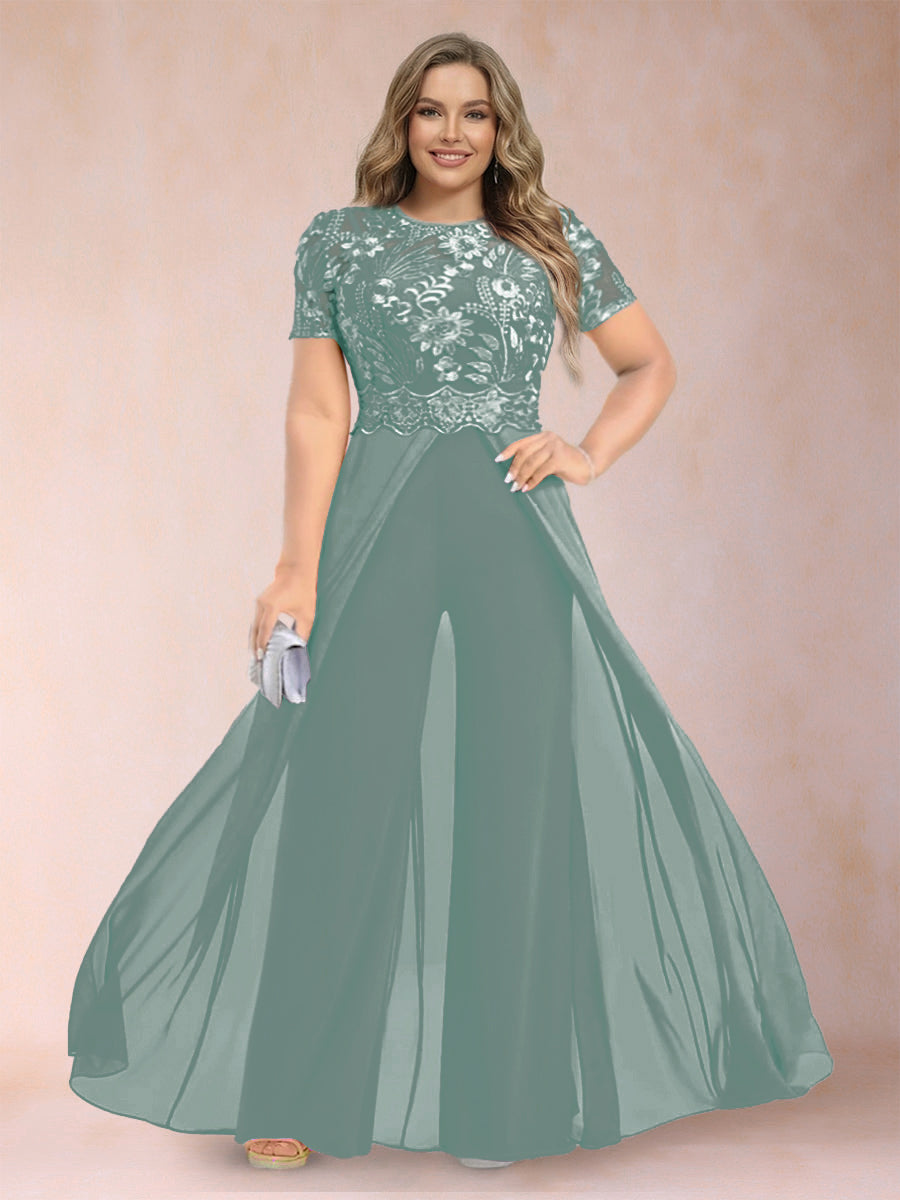 Erica June Pool Blue front view mother of the bride dress