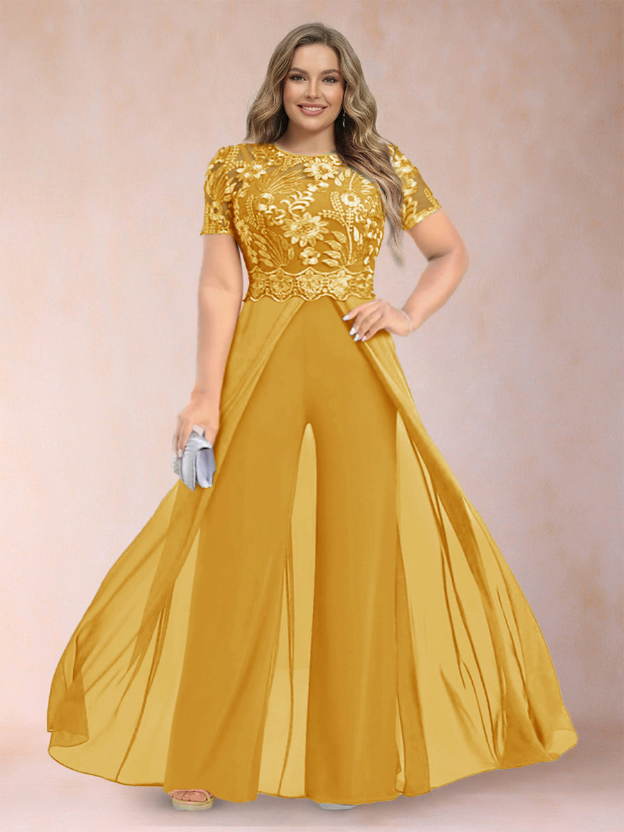 Erica June Gold back view mother of the bride dress