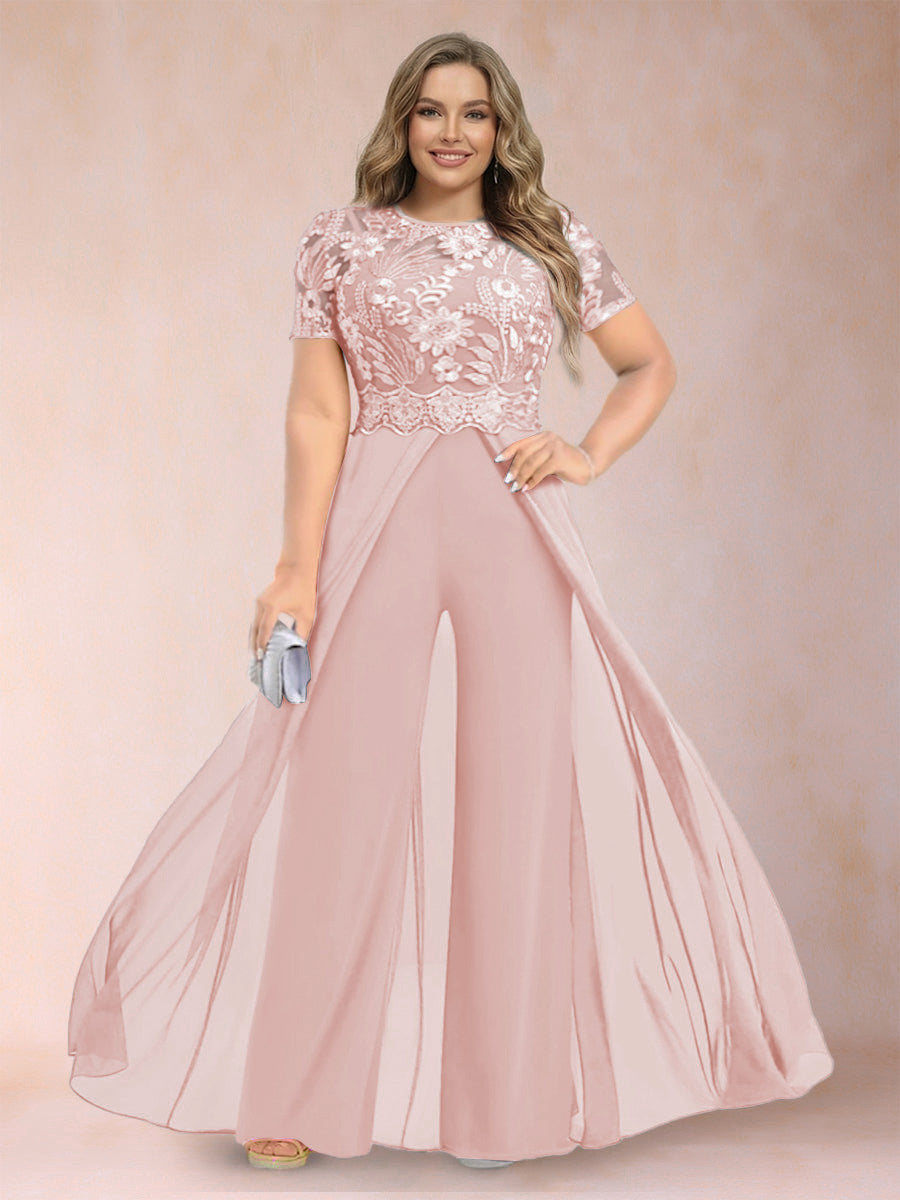 Erica June Pearl Pink back view mother of the bride dress