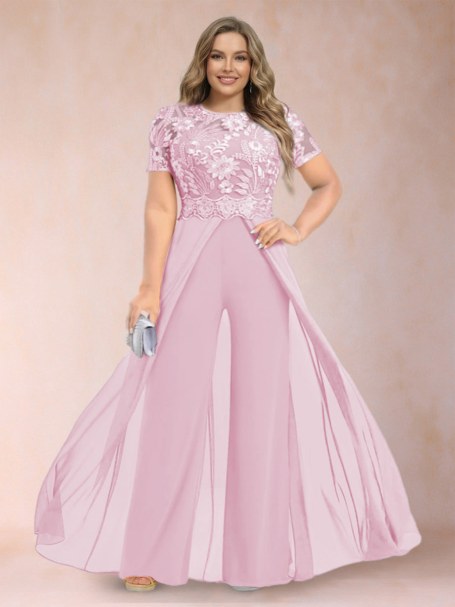 Erica June Rose Pink front view mother of the bride dress