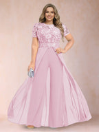 Erica June Rose Pink front view mother of the bride dress