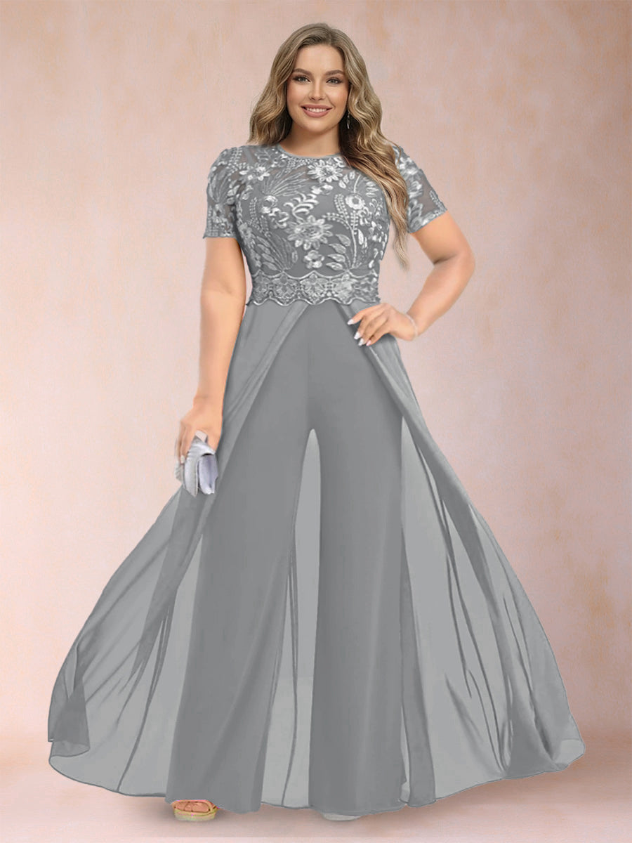 Erica June Silver front view mother of the bride dress