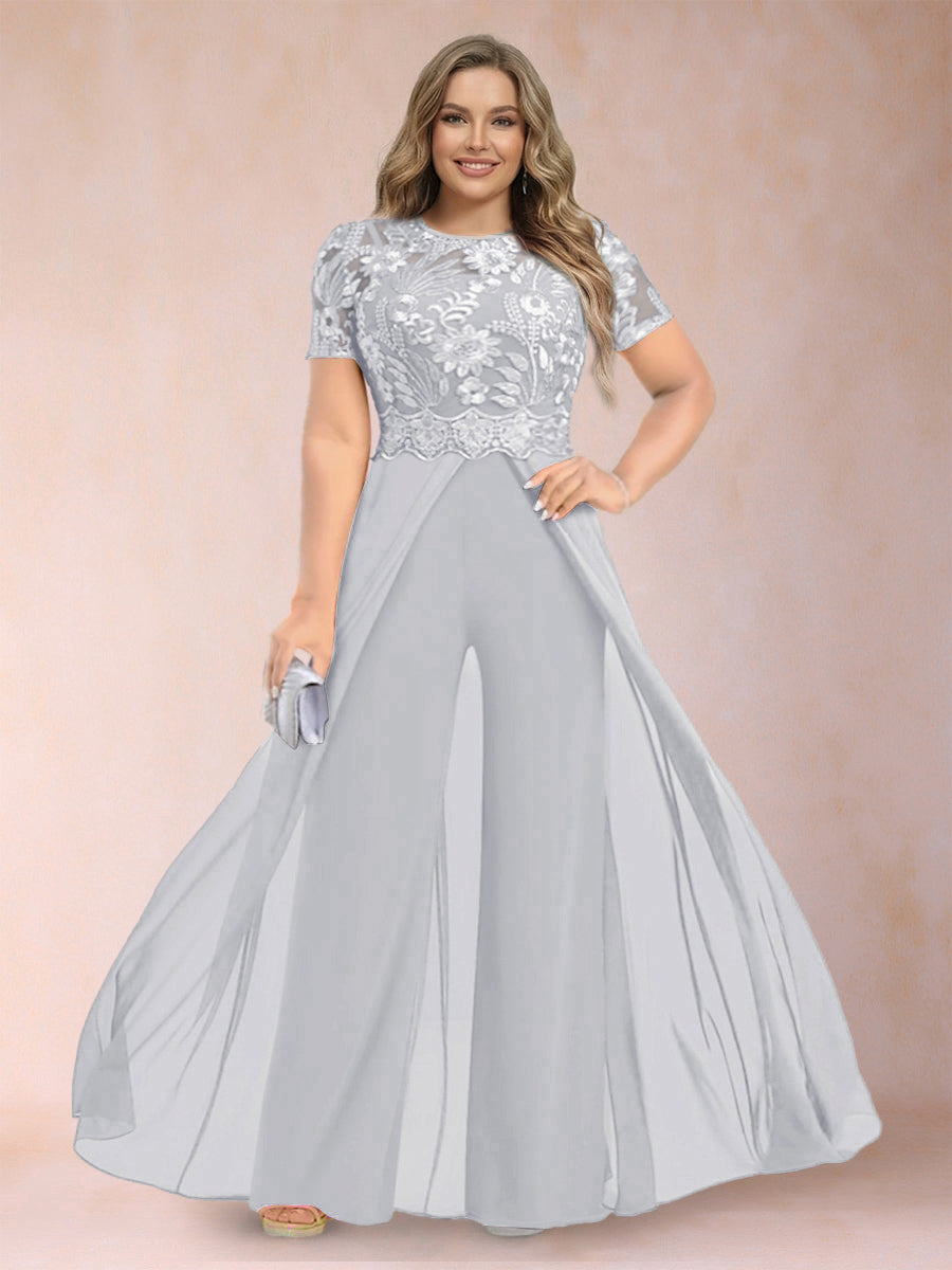 Erica June White front view mother of the bride dress