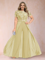 Erica June Yellow front view mother of the bride dress