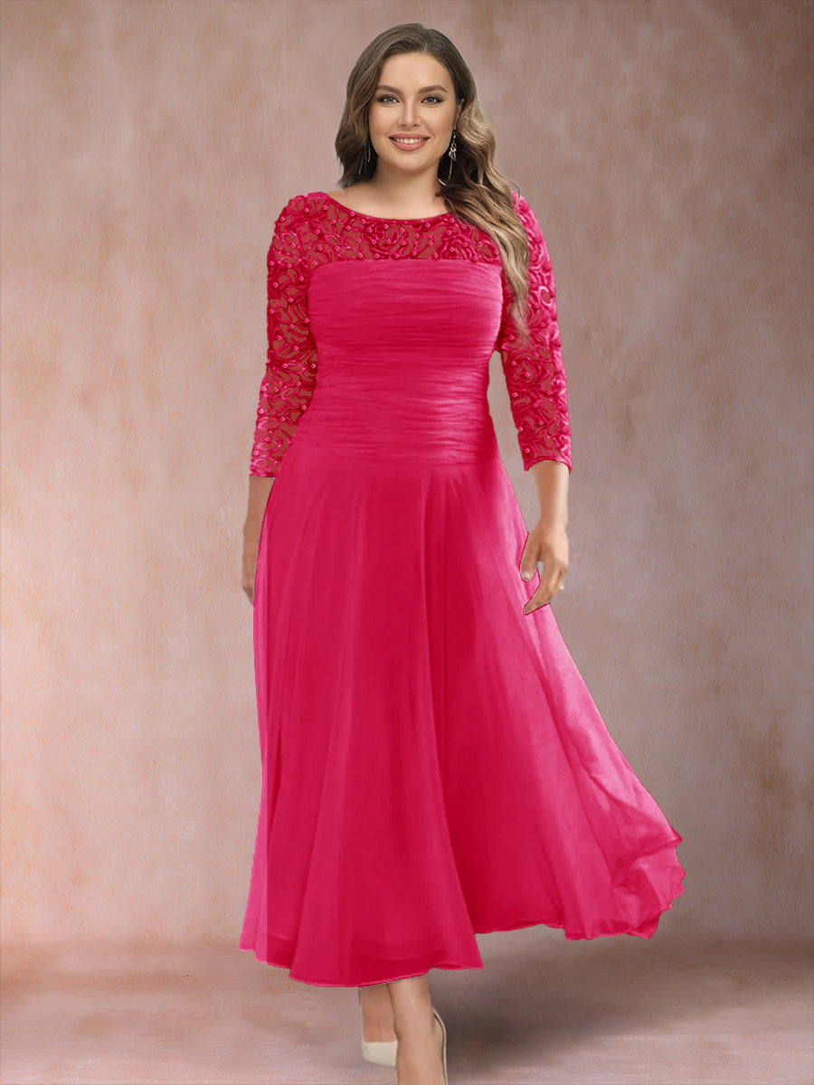Sofia June Fuchsia back view mother of the bride dress