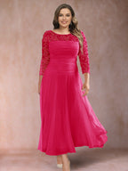 Sofia June Fuchsia back view mother of the bride dress