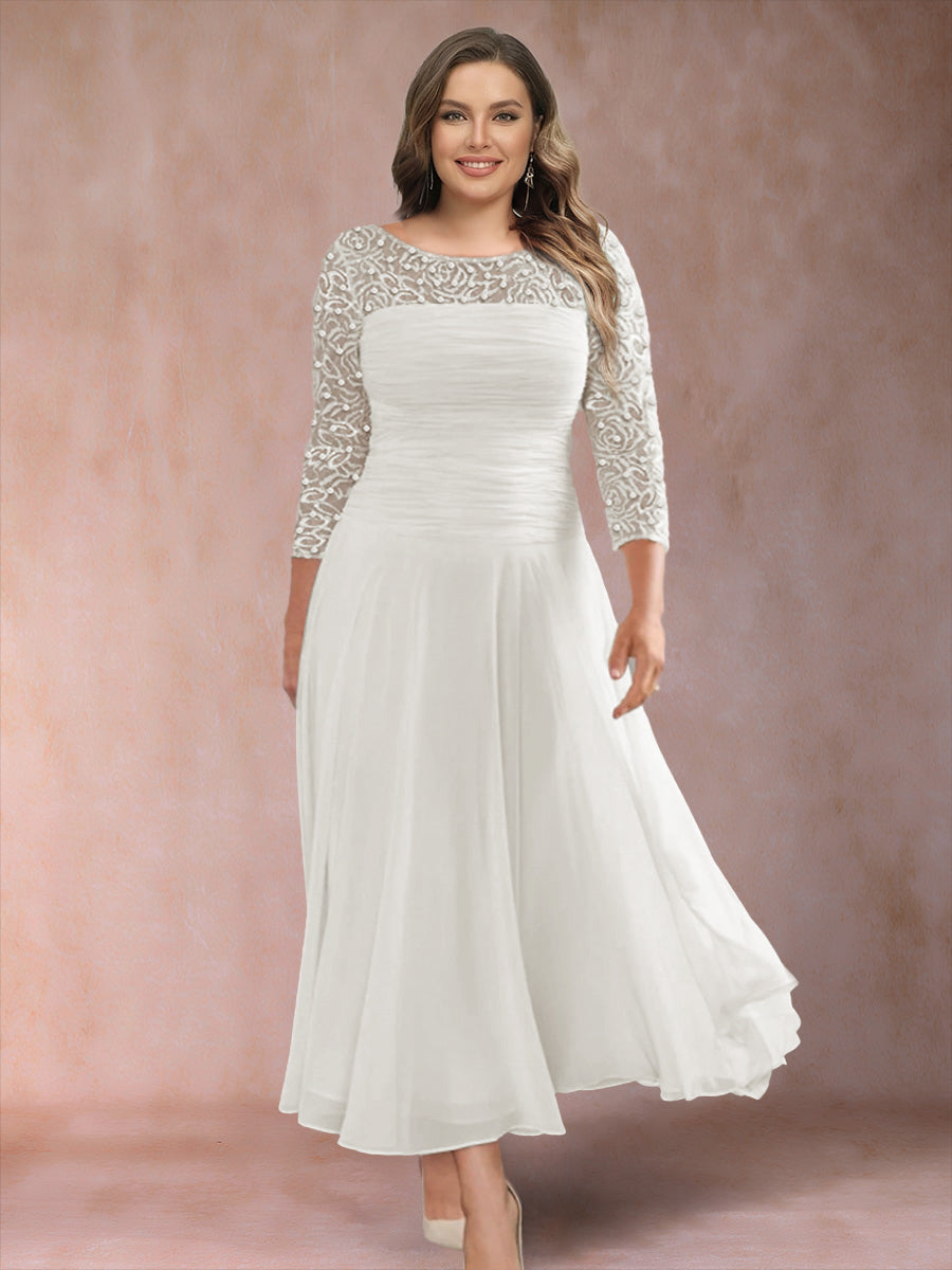 Sofia June Ivory front view mother of the bride dress