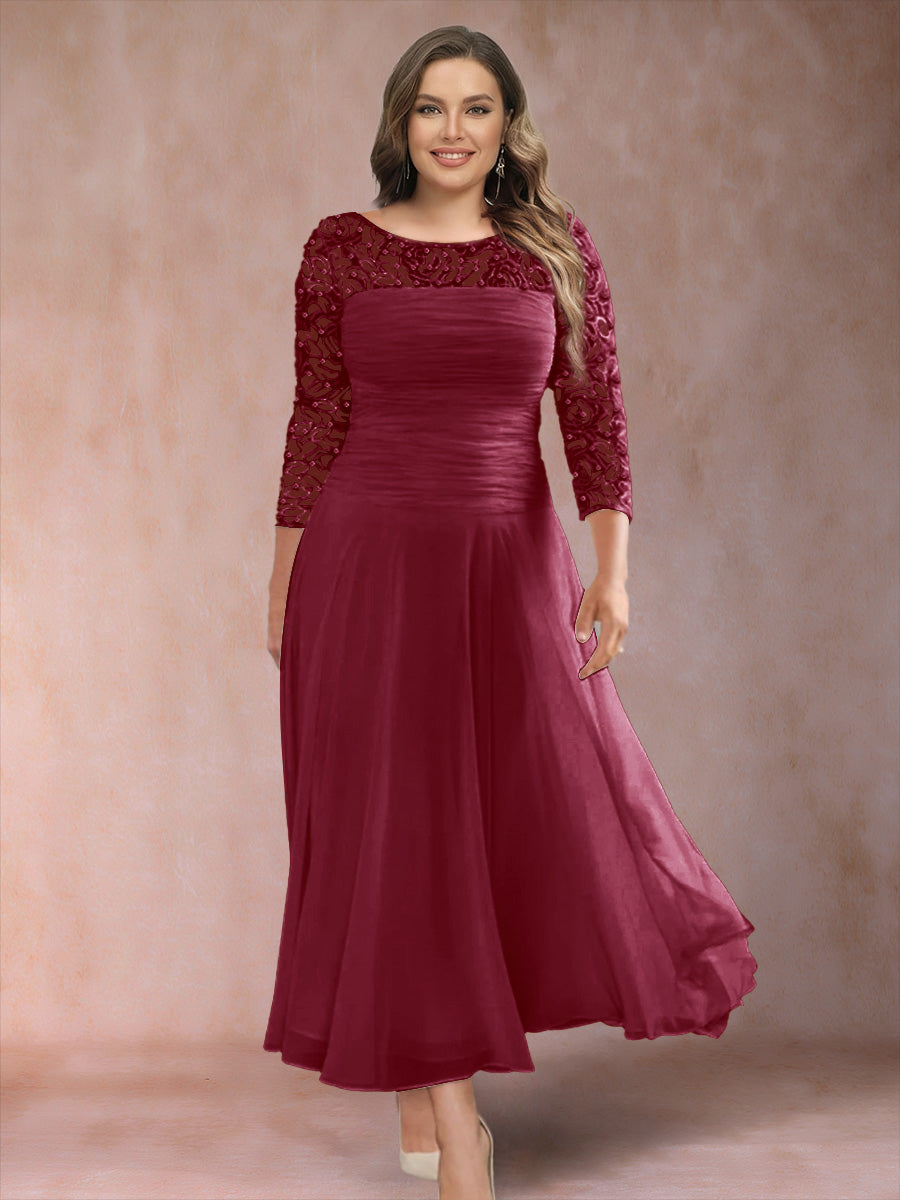 Sofia June Burgundy back view mother of the bride dress