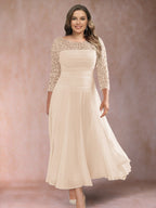 Sofia June Champagne back view mother of the bride dress