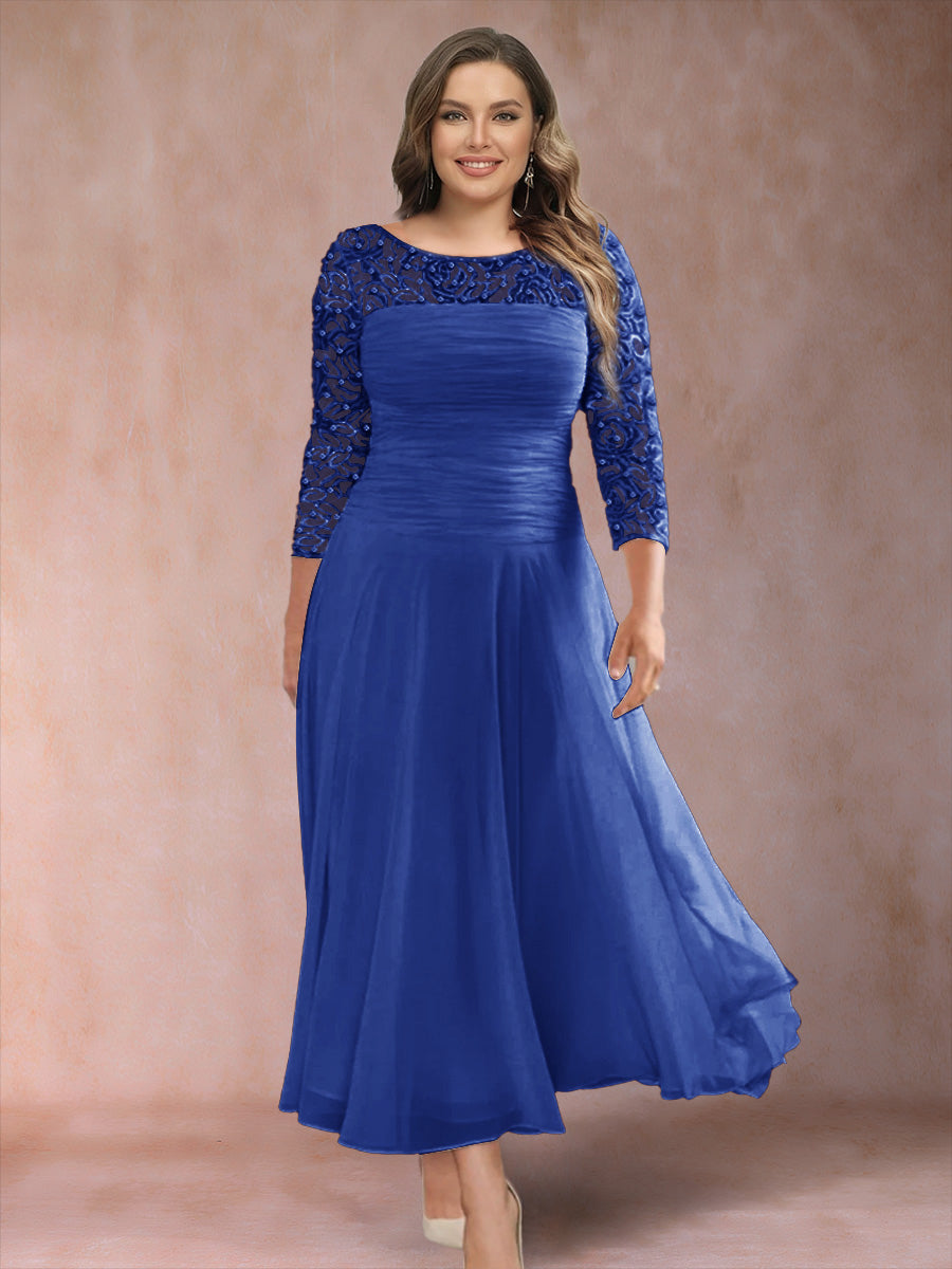 Sofia June Royal Blue back view mother of the bride dress