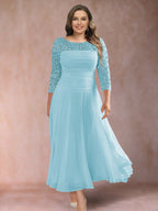 Sofia June Sky Blue back view mother of the bride dress