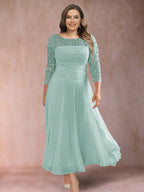 Sofia June Pool Blue front view mother of the bride dress