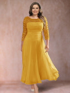 Sofia June Gold back view mother of the bride dress