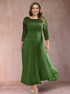 Sofia June Olive Green front view mother of the bride dress