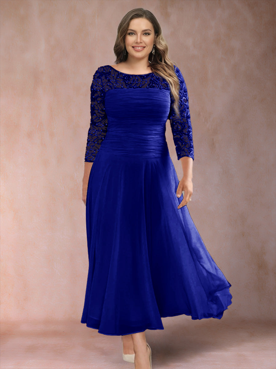 Sofia June Royal Blue side view mother of the bride dress