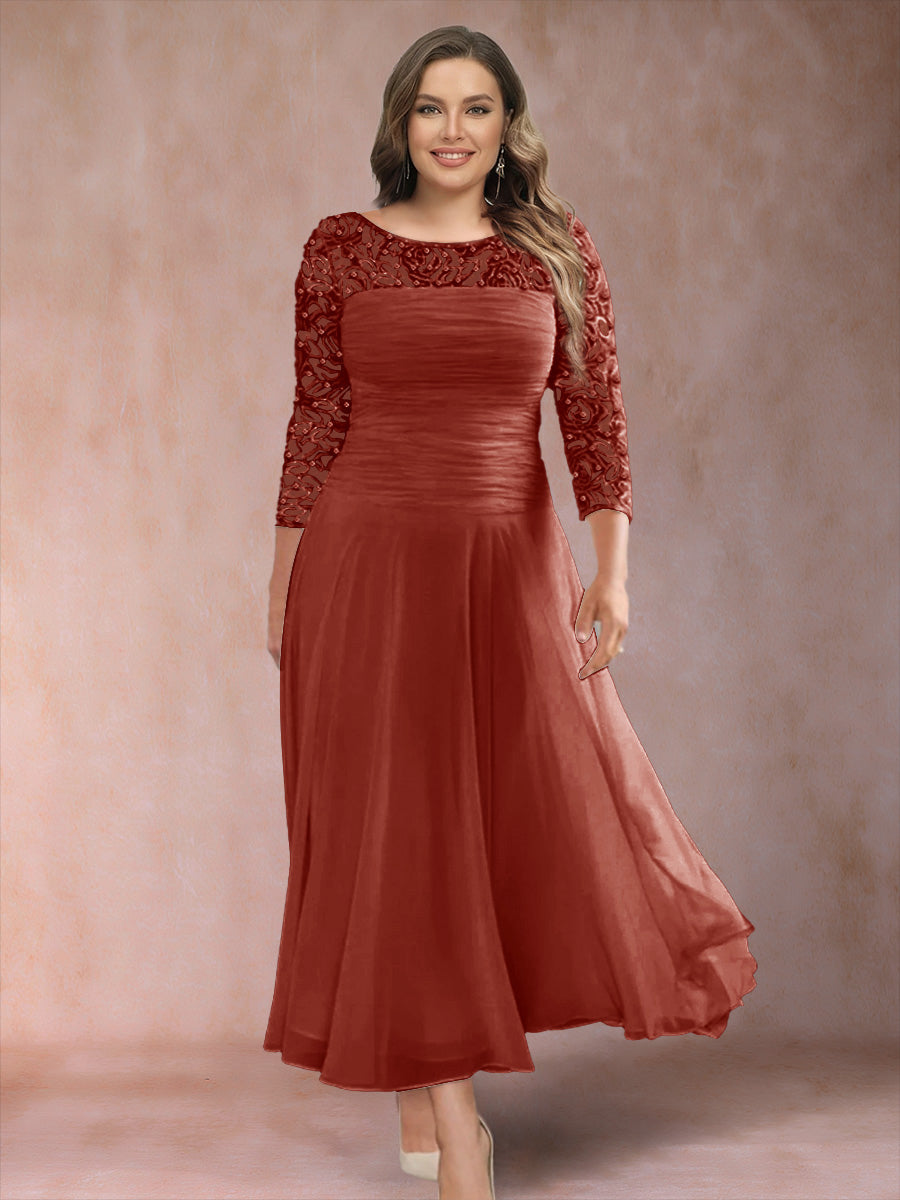 Sofia June Rust front view mother of the bride dress