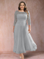 Sofia June Silver front view mother of the bride dress