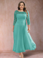 Sofia June Pool Blue back view mother of the bride dress