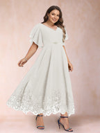 Tara Rose Ivory front view mother of the bride dress
