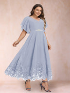Tara Rose Lavender front view mother of the bride dress