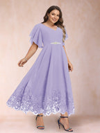 Tara Rose Lilac back view mother of the bride dress