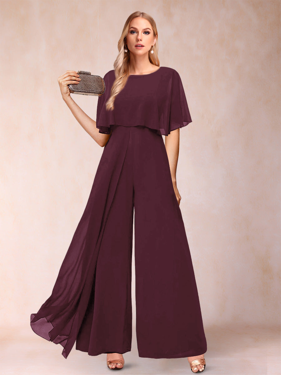 Coralie burgundy front view mother of the bride outfit