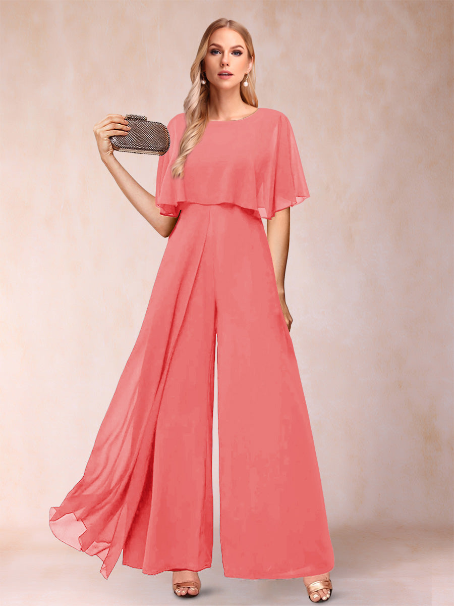 Coralie coral front view mother of the bride outfit
