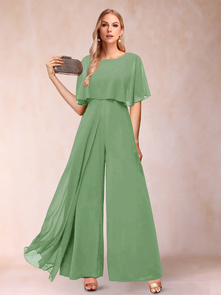 Coralie sage green front view mother of the bride outfit