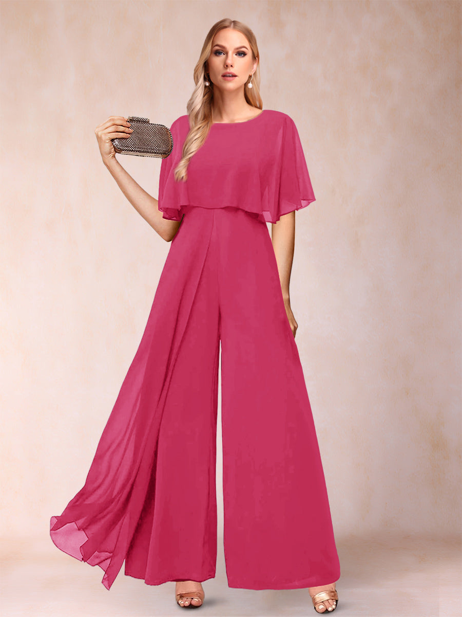 Coralie fuchsia front view mother of the bride outfit