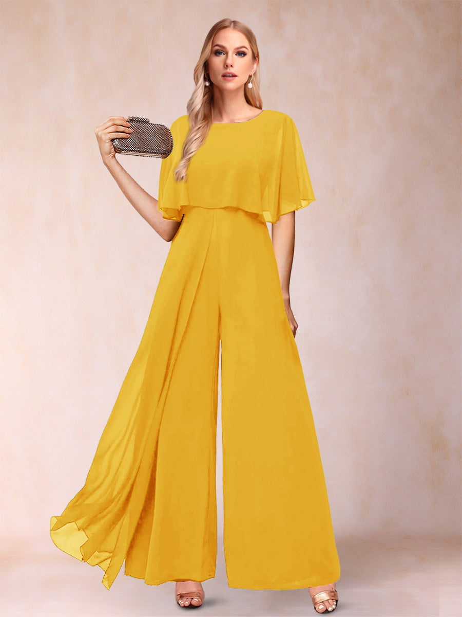 Coralie gold front view mother of the bride outfit
