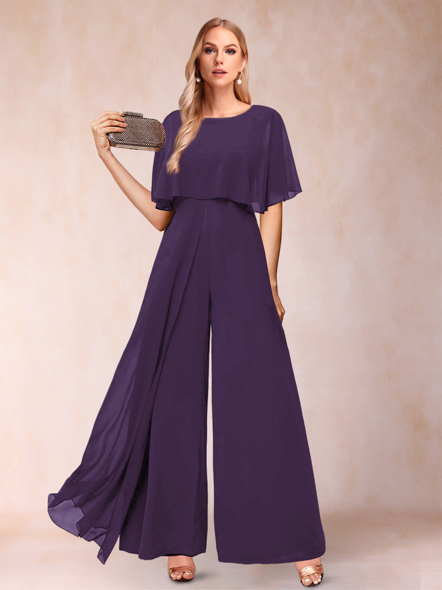 Coralie grape front view mother of the bride outfit