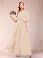 Coralie champagne alternate front view 2 mother of the bride outfit