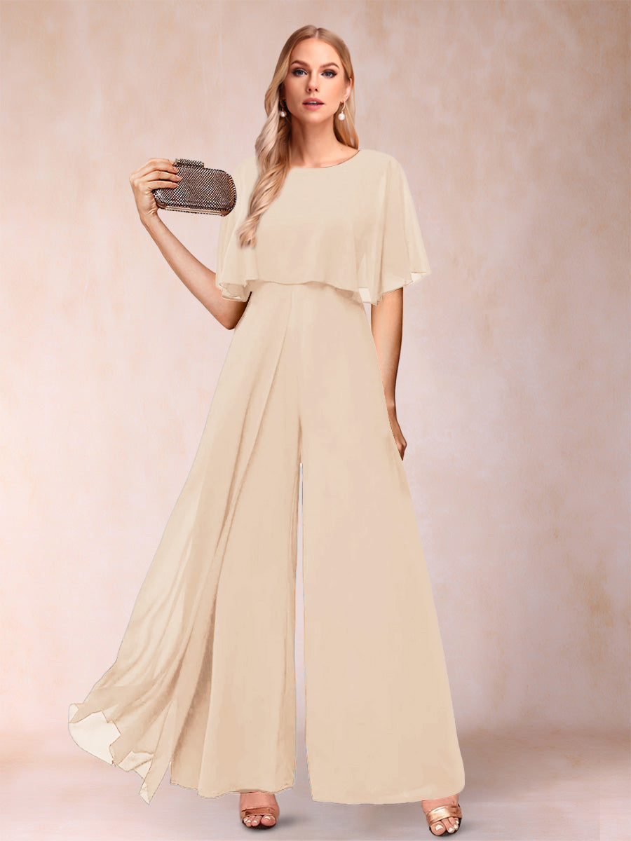 Coralie champagne alternate front view 2 mother of the bride outfit