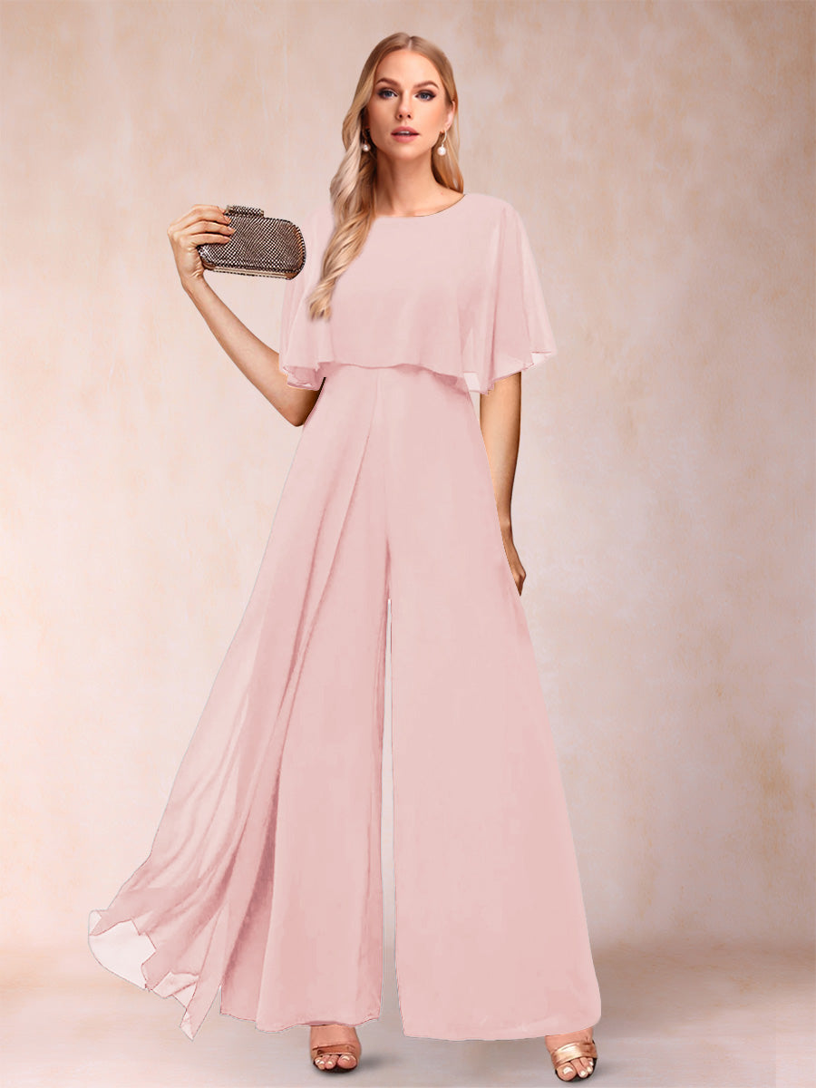 Coralie pearl pink front view mother of the bride outfit