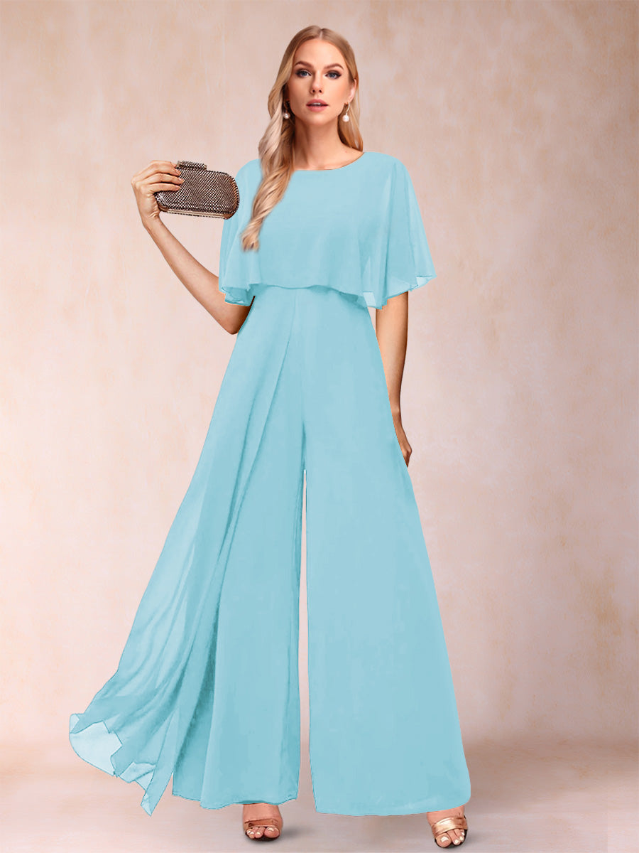 Coralie sky blue alternate front view 2 mother of the bride outfit