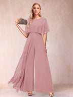 Coralie mauve front view mother of the bride outfit