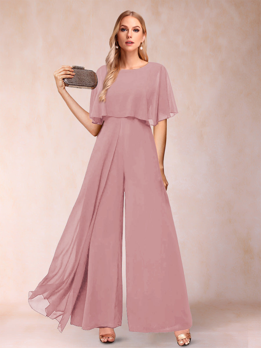 Coralie mauve front view mother of the bride outfit