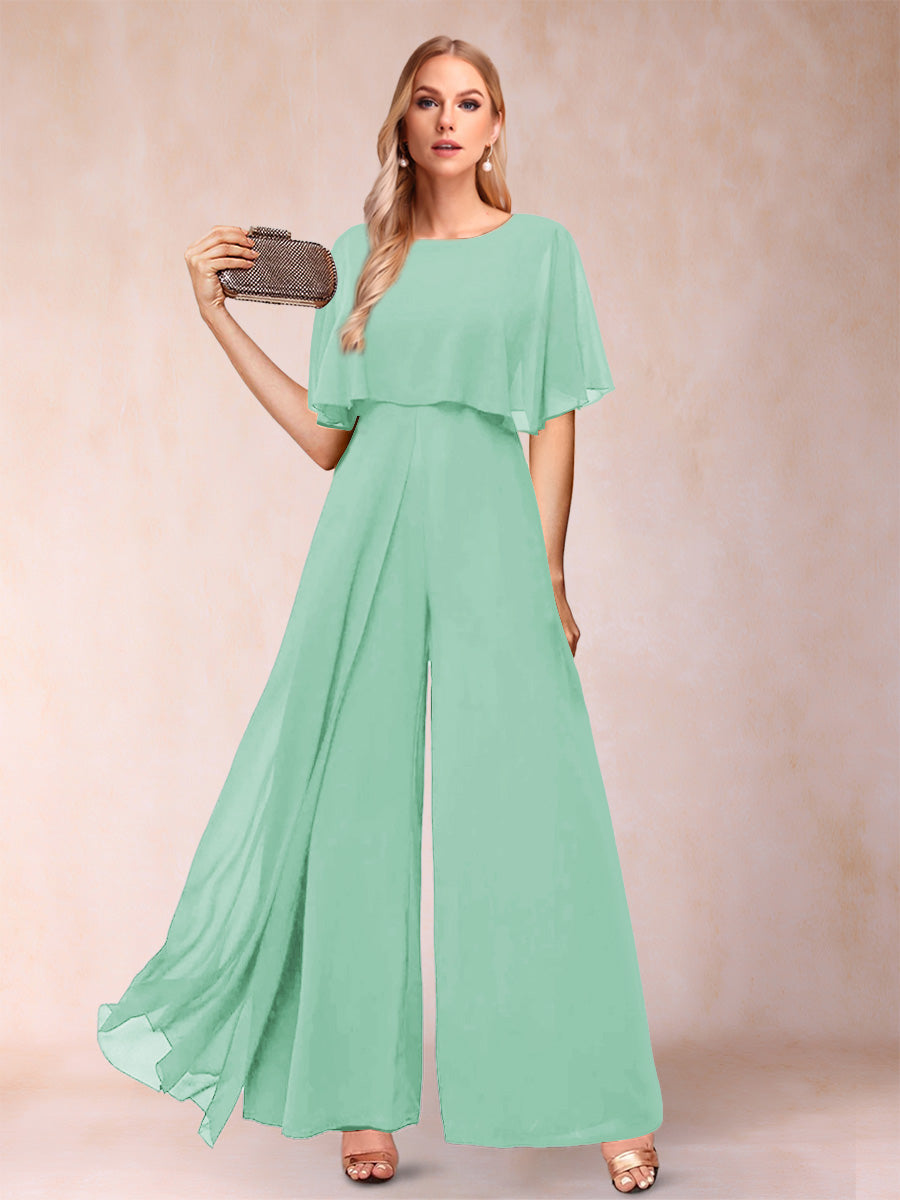 Coralie mint green front view mother of the bride outfit